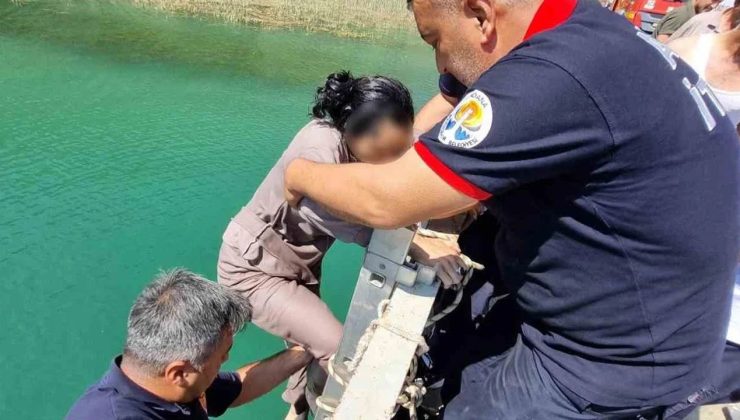 Aladağ Köprüde Suya Düşen Kadın Kurtarıldı