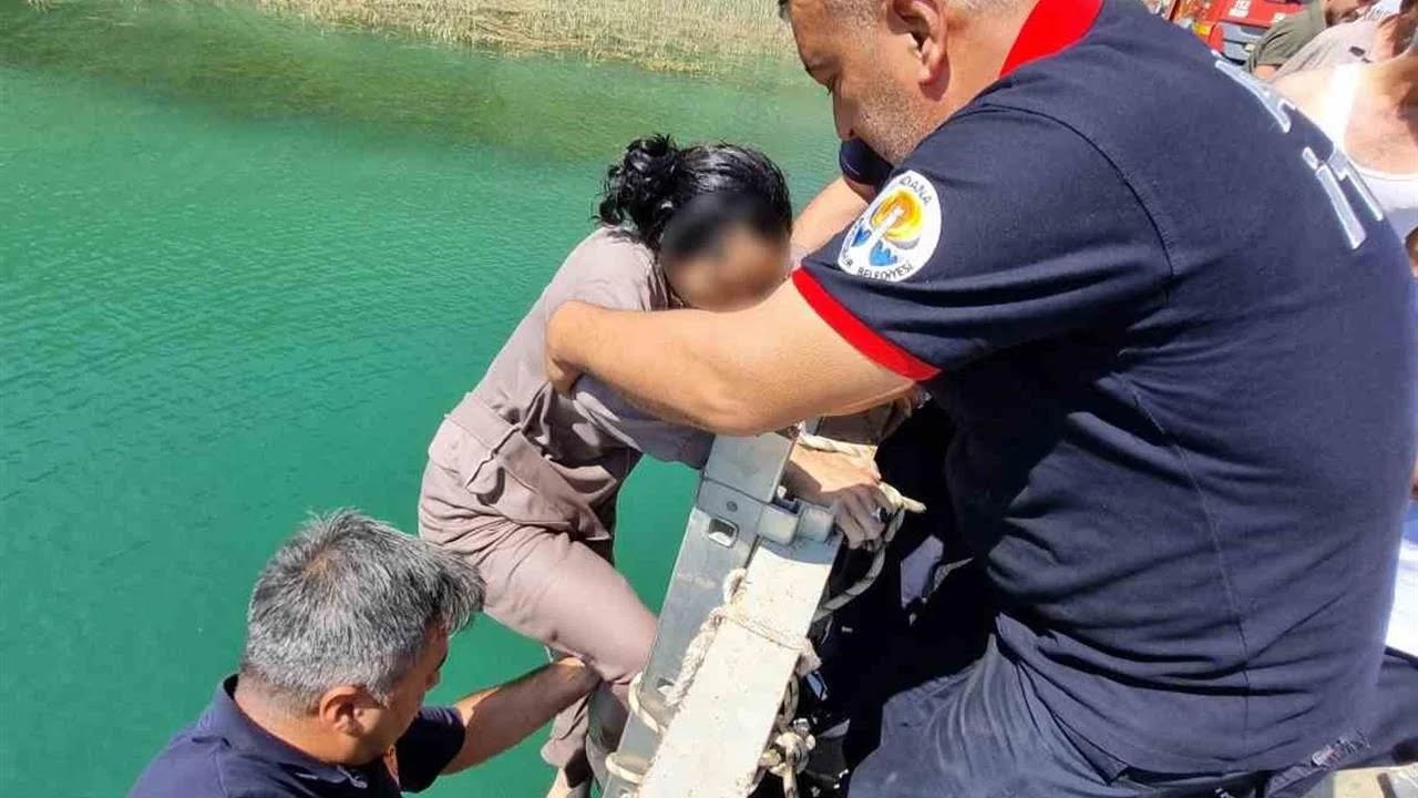 Aladağ Köprüde Suya Düşen Kadın Kurtarıldı